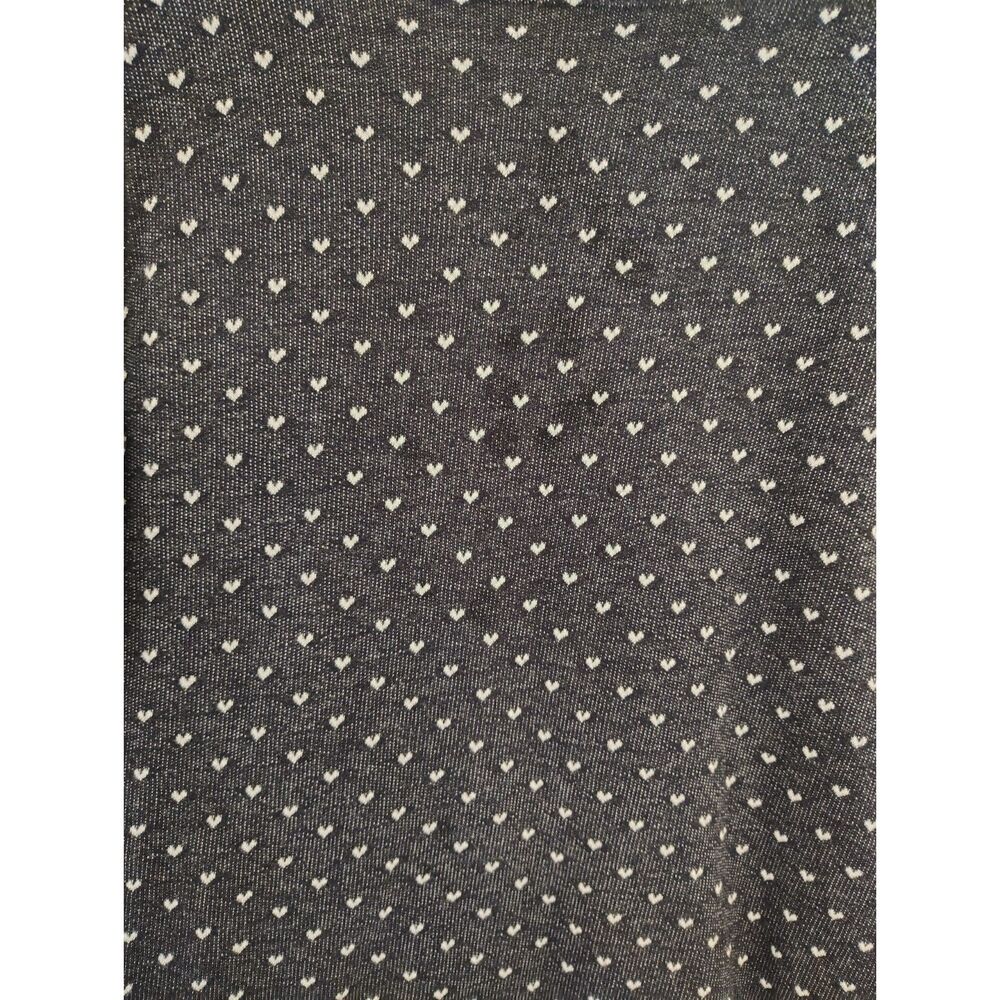 Talbots Hello Saturday! Heart Print Preppy Knit Top Women’s M Navy White - Picture 4 of 5